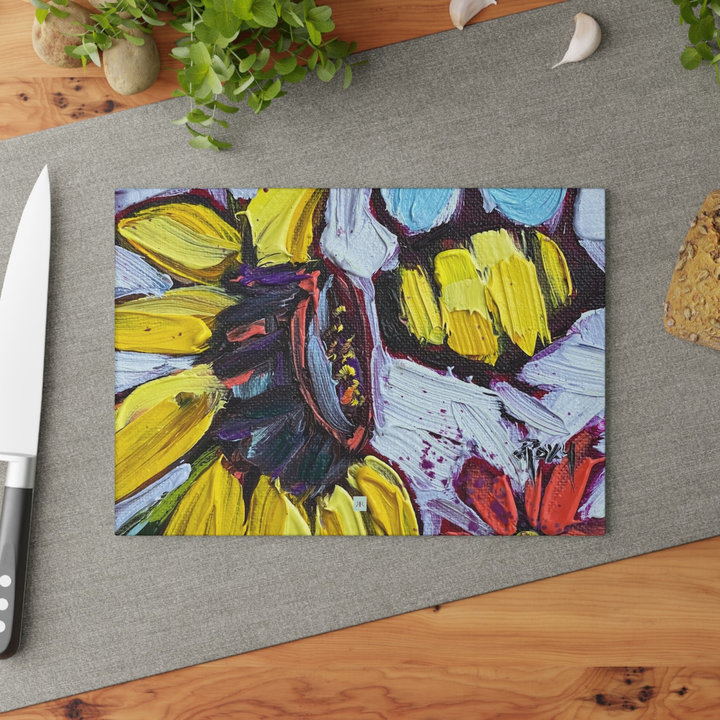 Sun Bee Glass Cutting Board