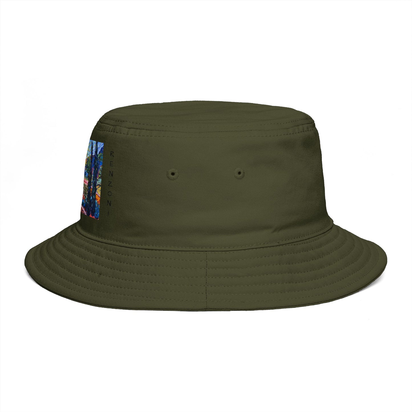 Roxy Rich Fine Art  Sunny Cypresses at Robert Renzoni - Bucket Hat — Stylish Durable Travel Hat