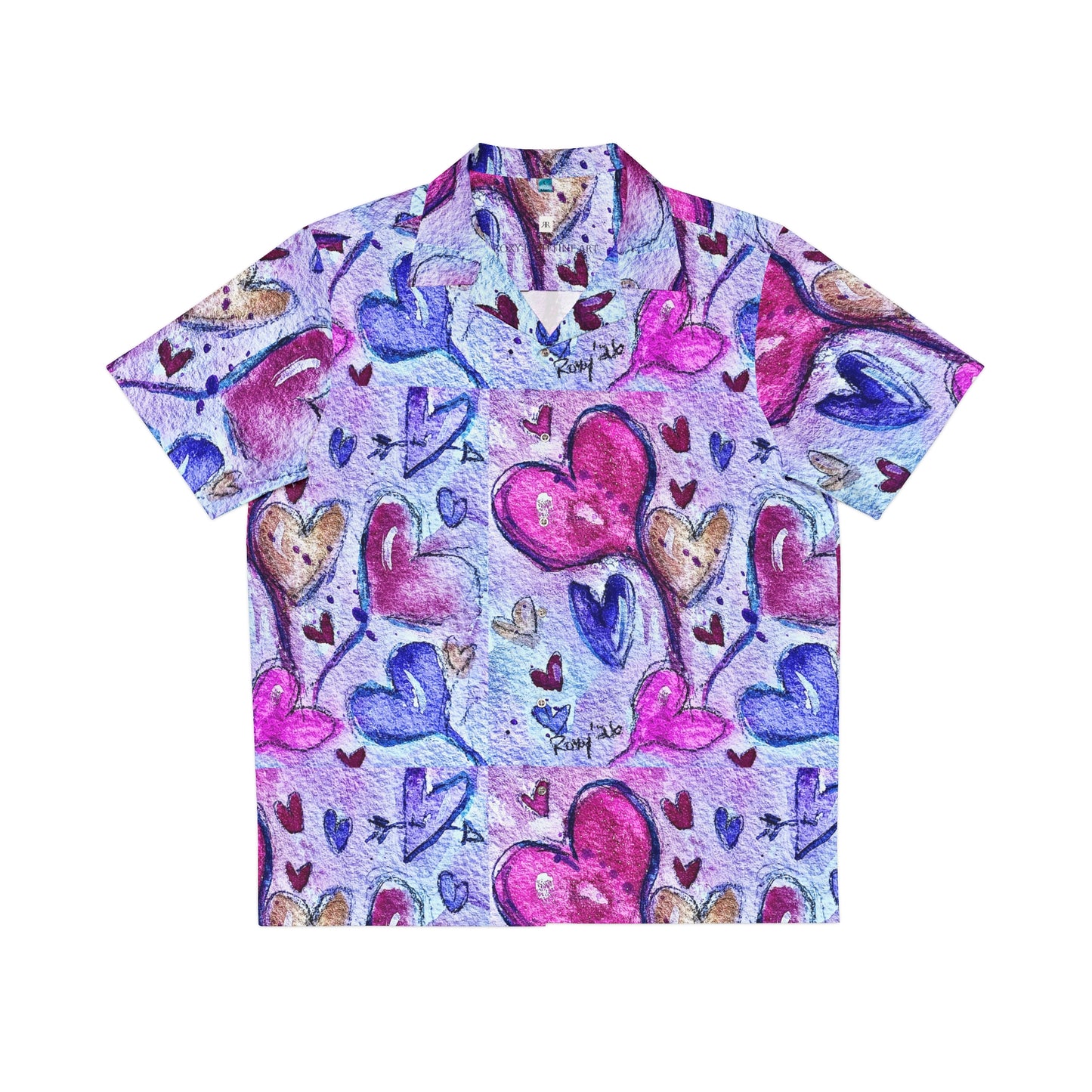Men's Hawaiian Shirt- Floating Hearts Parade-Valentine's Day