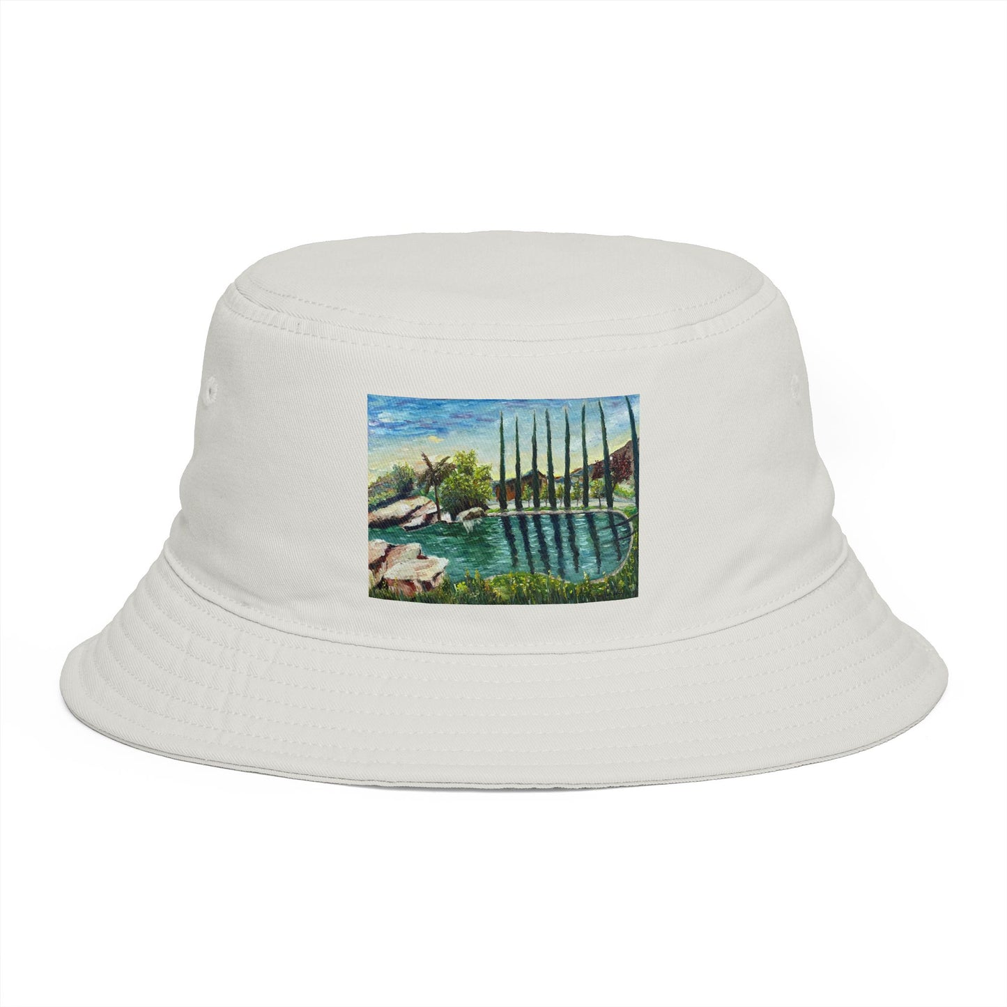 Roxy Rich Fine Art - The Pond at GBV - Bucket Hat — Stylish Durable Travel Hat