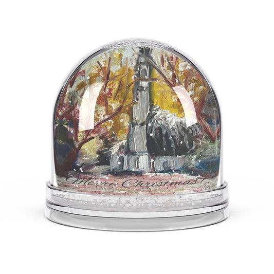 Snow Globe - Merry Christmas! -Snowy Rural Church