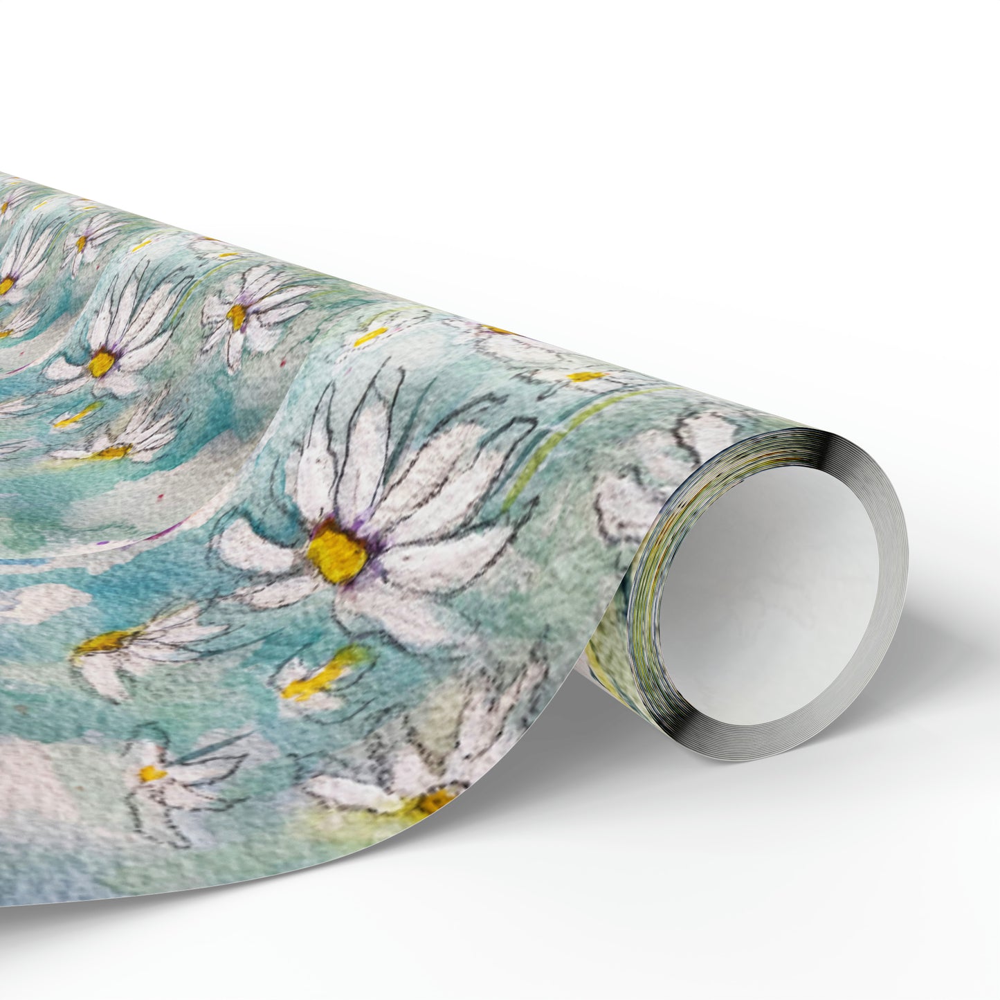 Loose Floral Watercolor Daisies (3 Sizes) Wrapping Papers