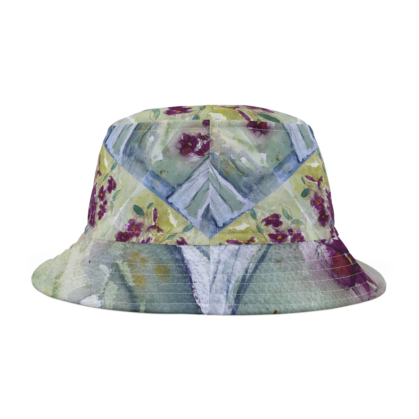 Sombrero de pescador rosa de flores silvestres