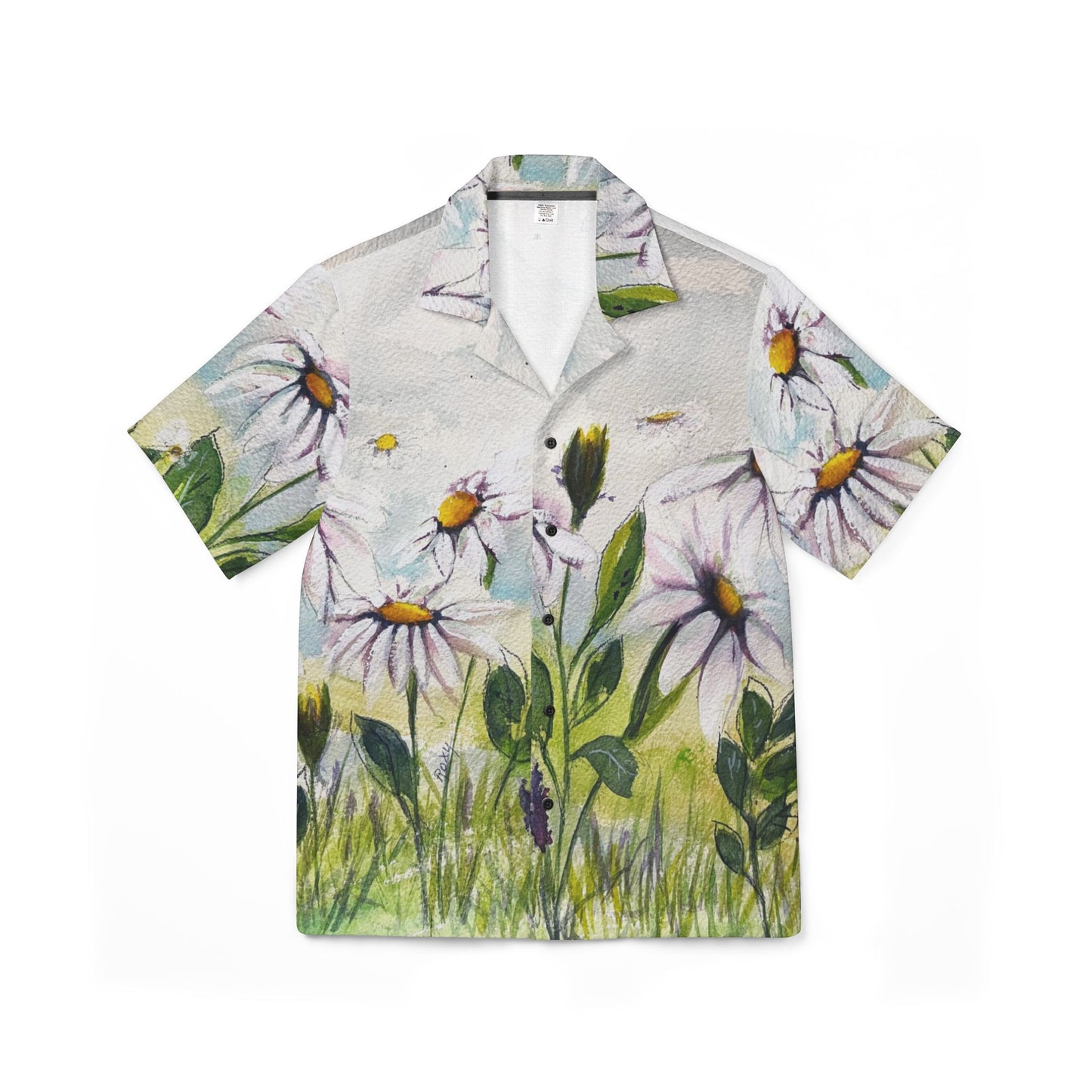 Men's Hawaiian Camp Shirt (AOP)-Daisy Meadow