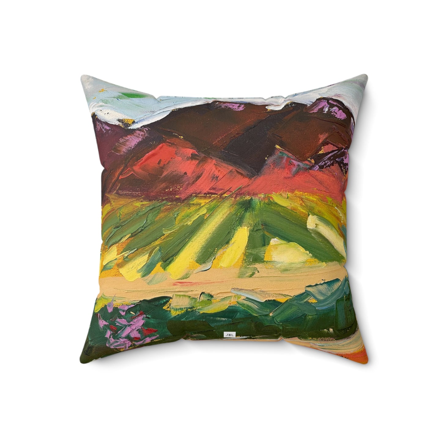 Mountain View Chapin Winery Indoor Spun Polyester Square Pillow