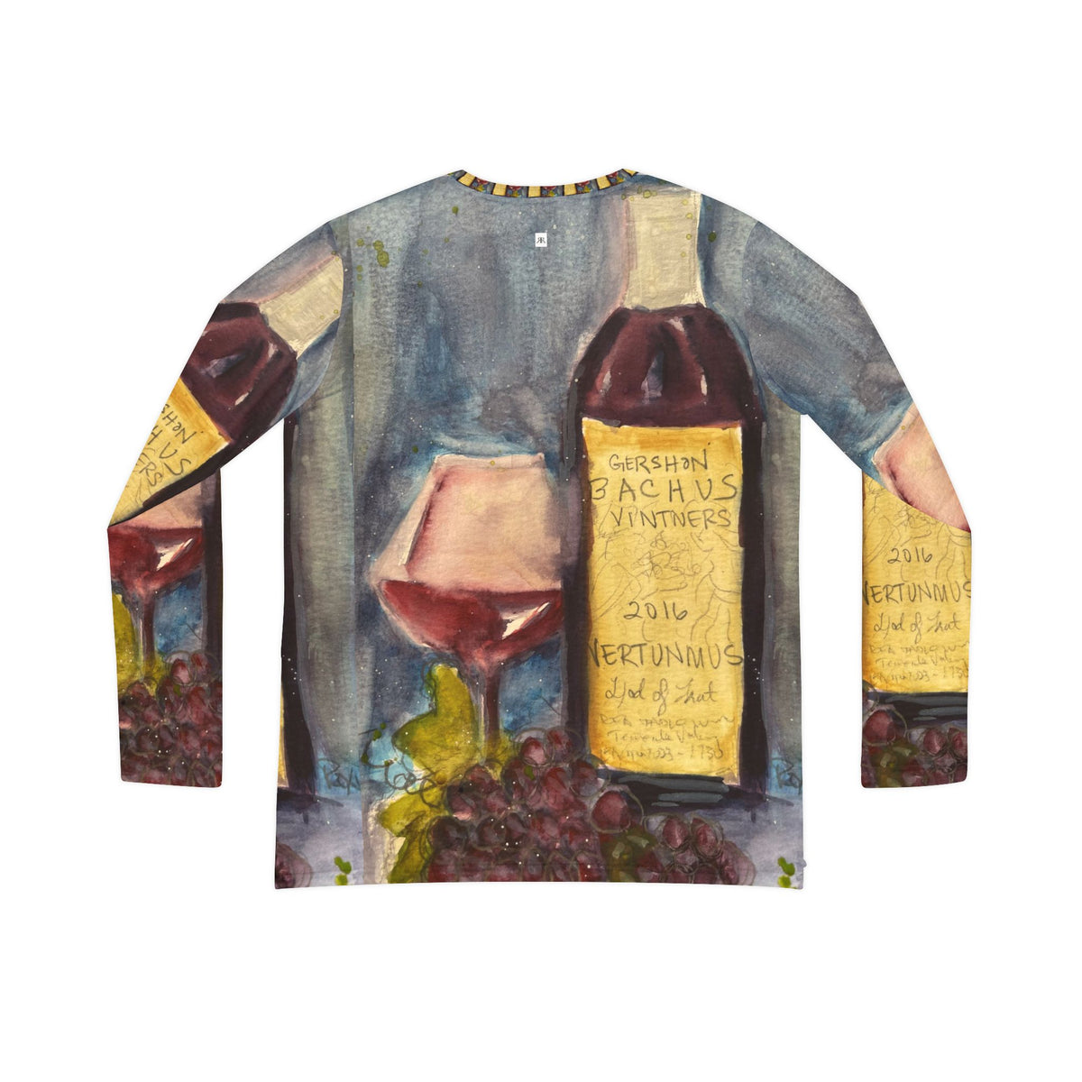 Women's Long Sleeve V-neck Shirt -Vertunmus GBV Wine