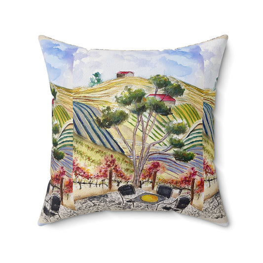View from the Patio at GBV Indoor Spun Polyester Square Pillow