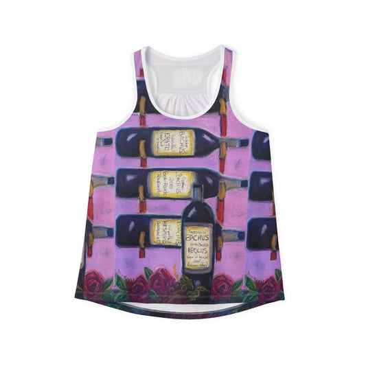 Women's Racerback Tank Top-Bachus Reserves-GBV Wine Rack & Roses