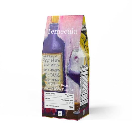 Aeolus-GBV Wine Bottle and Glass- Toasty Roast Coffee 12.0z Bag