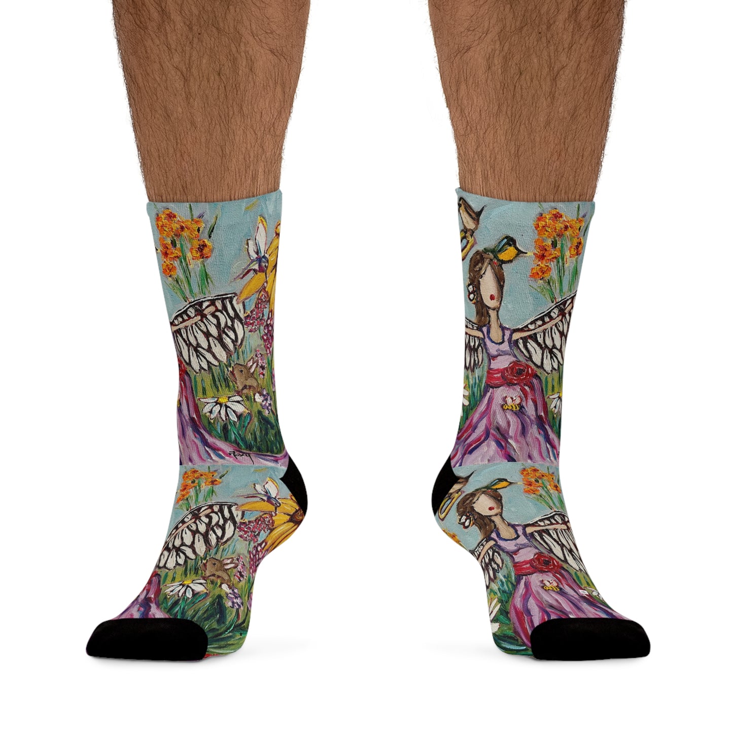 Garden Angel  Socks Black Socks