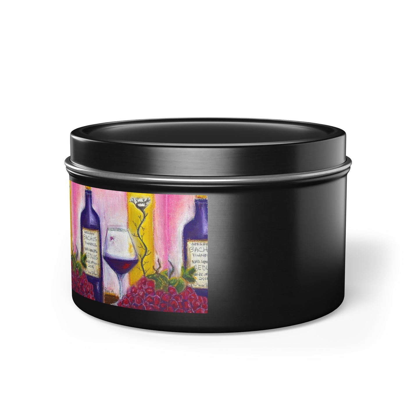 Aeolus GBV Wine & Clique Glass Tin Candle