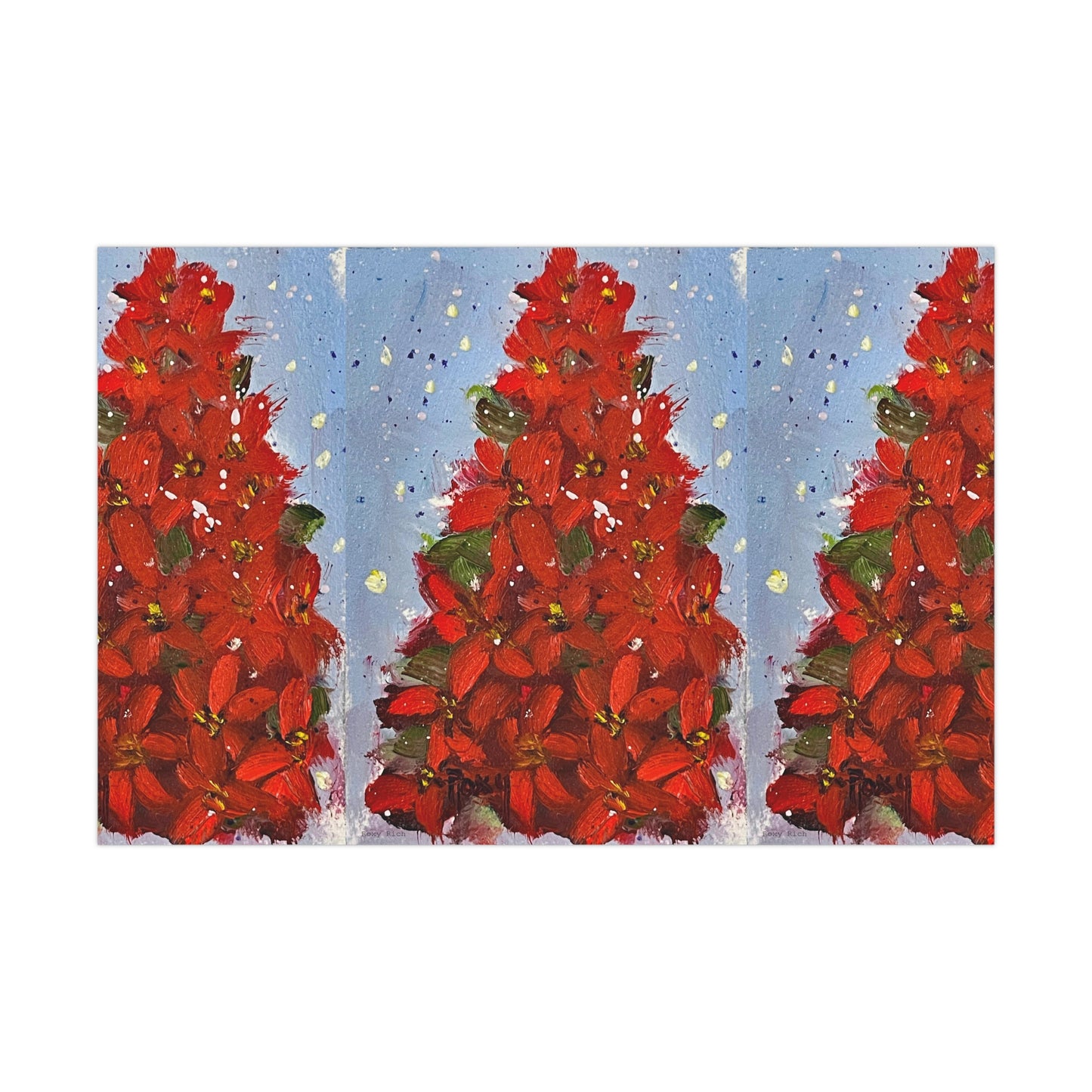 Poinsettias Tree (Large Print)Gift Wrapping Paper -Ships from America
