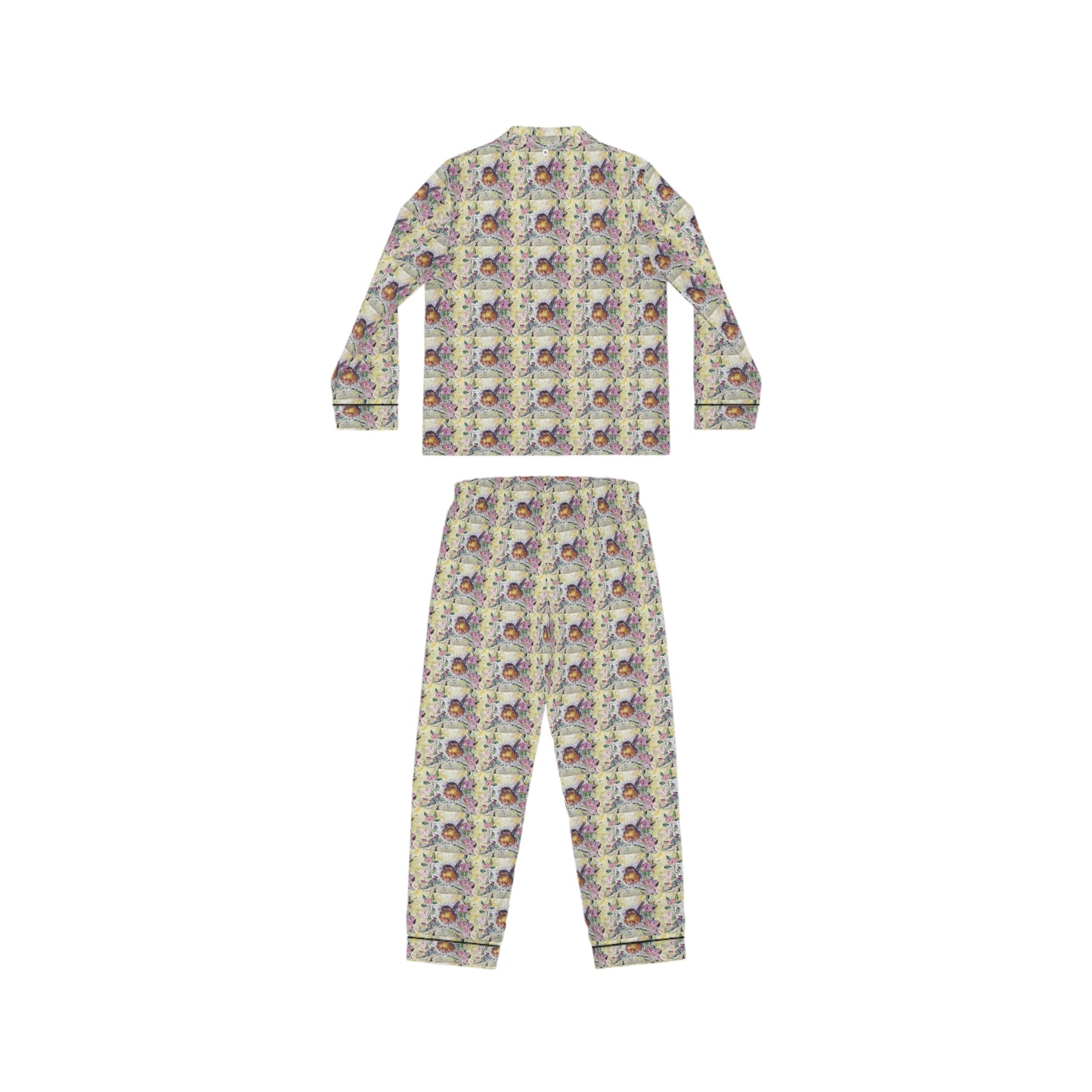 Women's Satin Pajamas — Luxurious All-Over Print Sleepwear-Robin in Cherry Blossoms