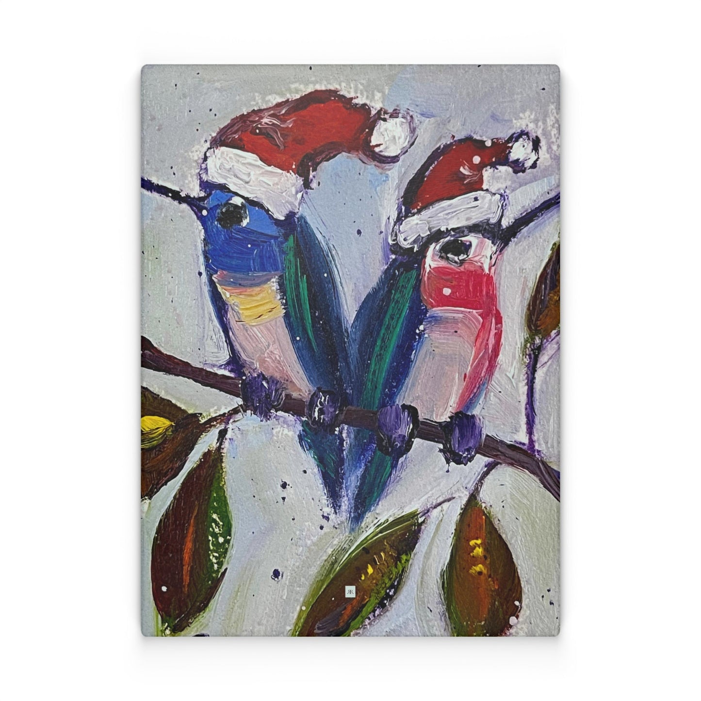 Holiday Hummingbirds Glass Cutting Board