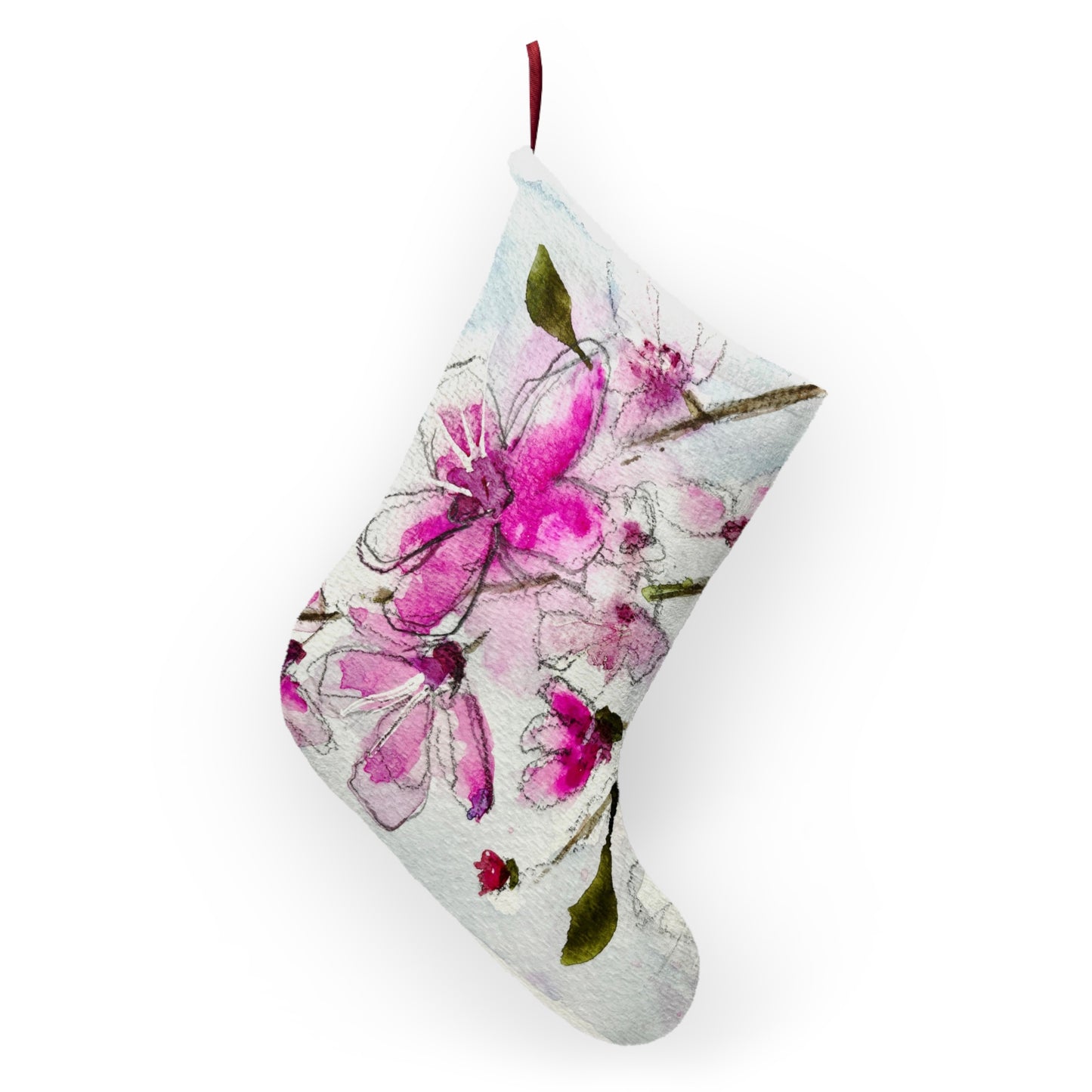 Cherry Blossoms Christmas Stocking