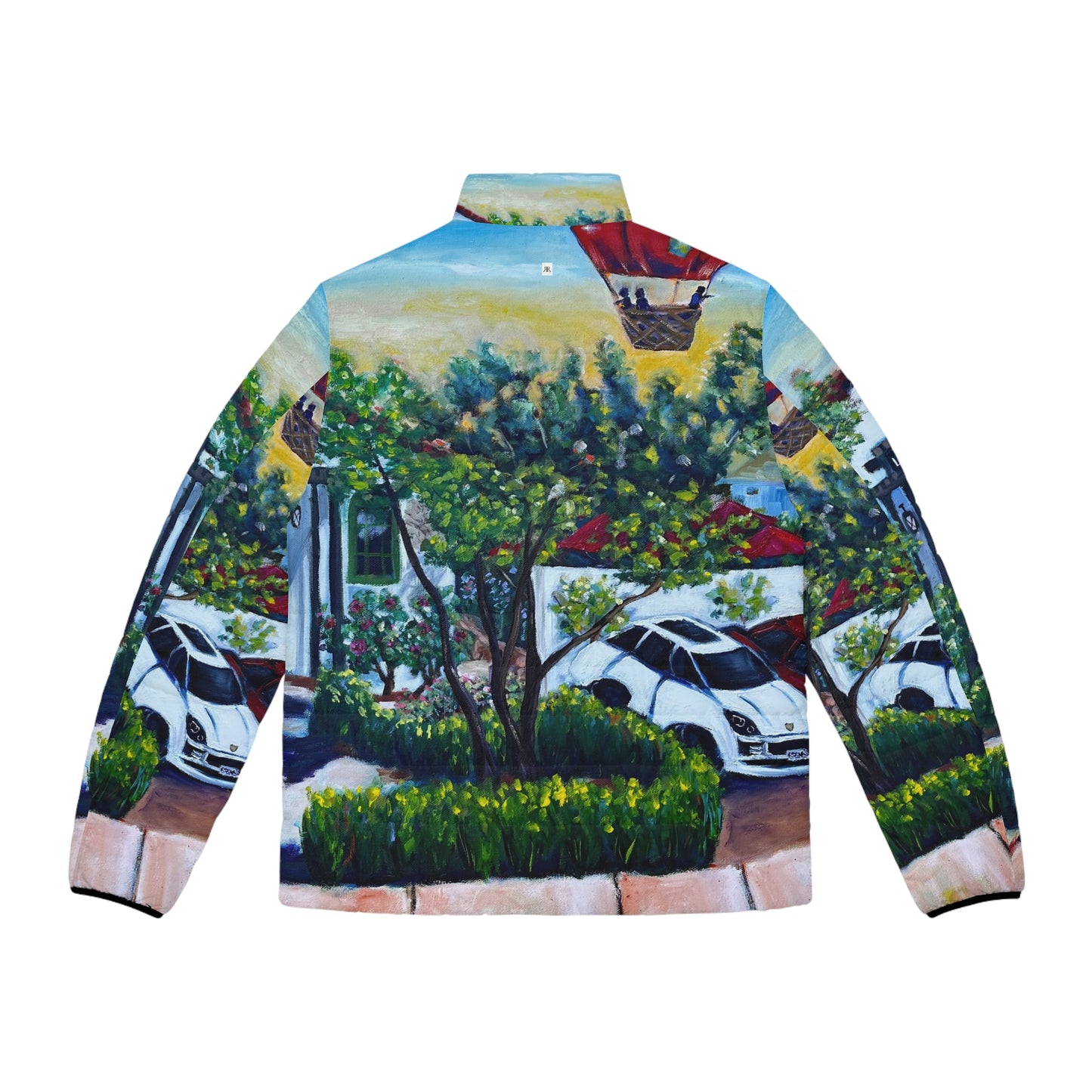 Men's Puffer Jacket - Roxy Rich Art, Unique Bright Colors-Lorenzi Estate 2024