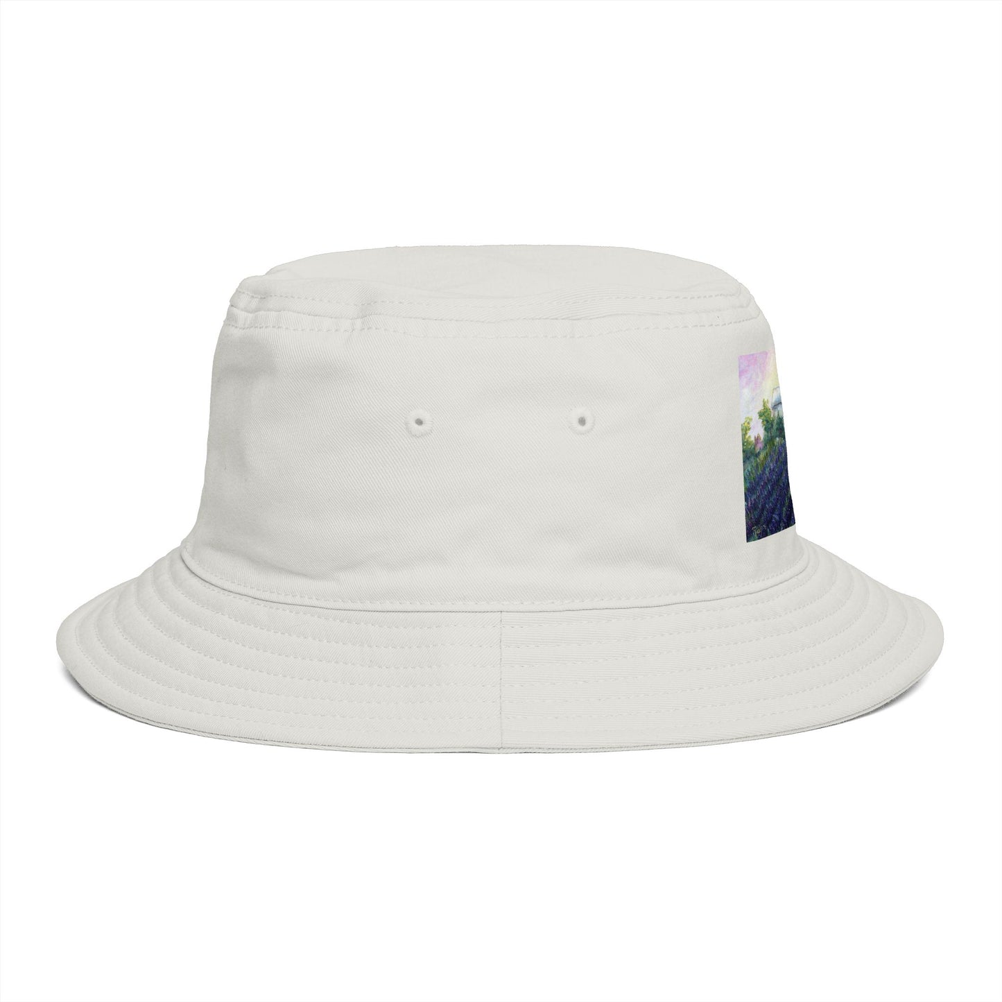 Roxy Rich Fine Art -Girl in a Lavender Field - Stylish Durable Bucket Hat