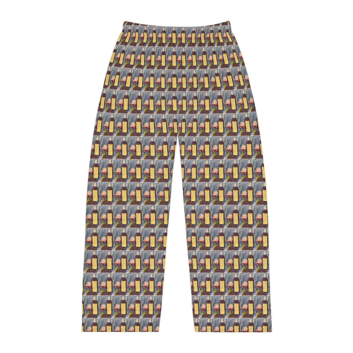Men's Pajama Pants — GBV Vertunmus Wine- Allover Print Lounge Pants