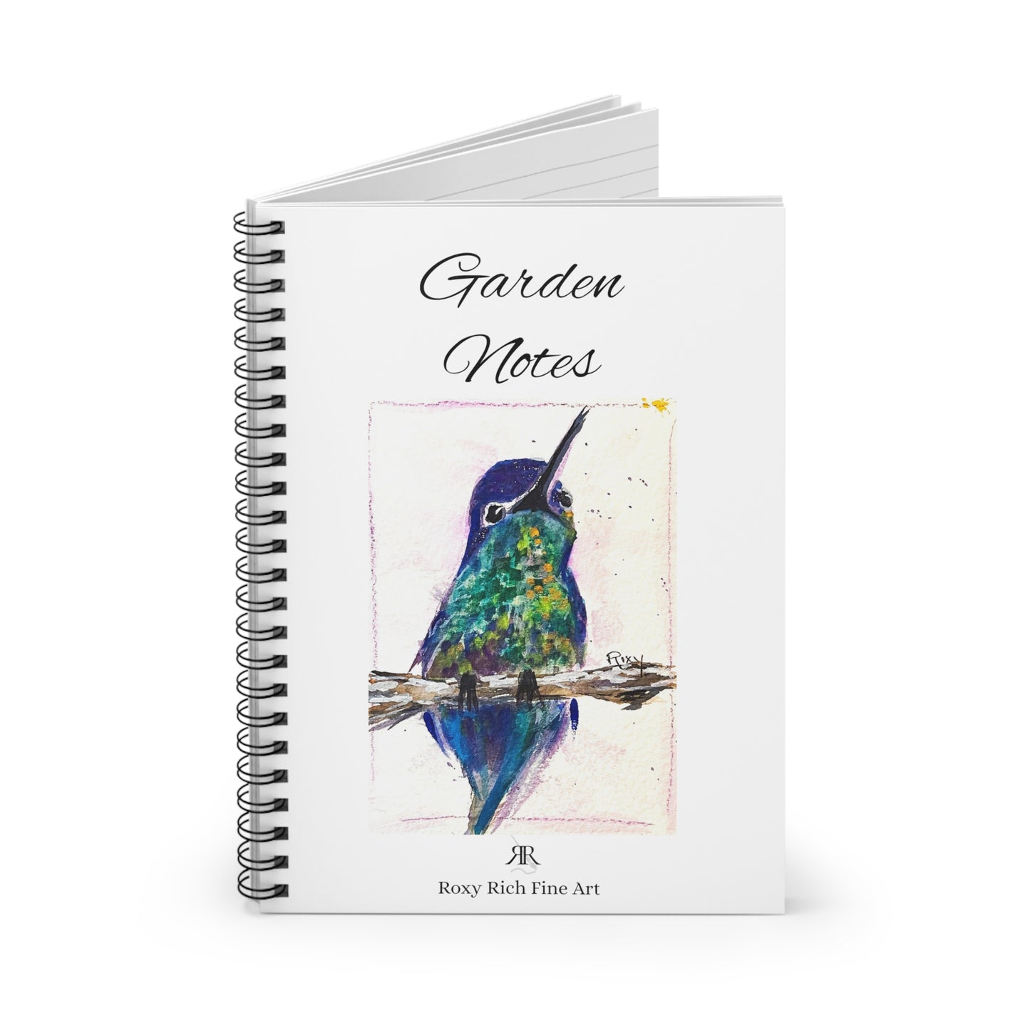 Belles notes de jardin "Colibri à ventre chamois" Cahier à spirale