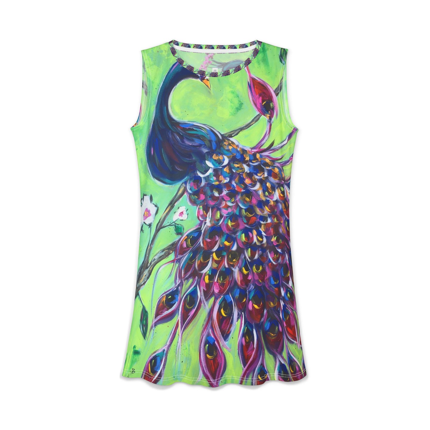 Women's Casual Dress — Light & Comfortable -Royal Plumes Peacock