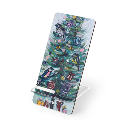 Festive Featheres-Birds in a Christmas Tree- Phone Stand