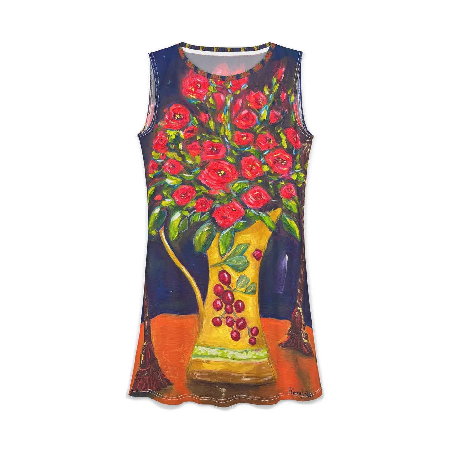 Women's Casual Dress — Light, Comfortable and Stretchy -Candlelit Corals
