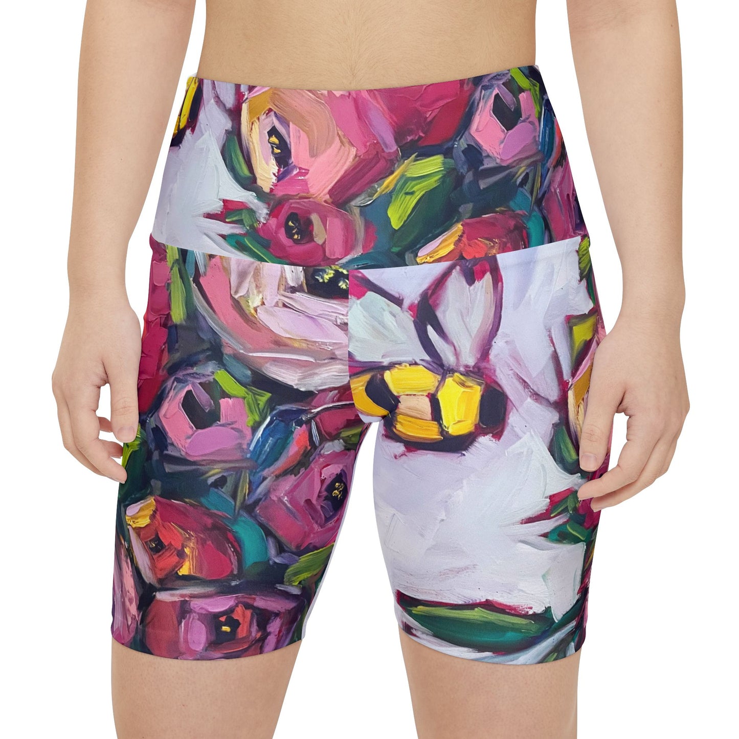 Women's Workout Shorts - Bee Blooms