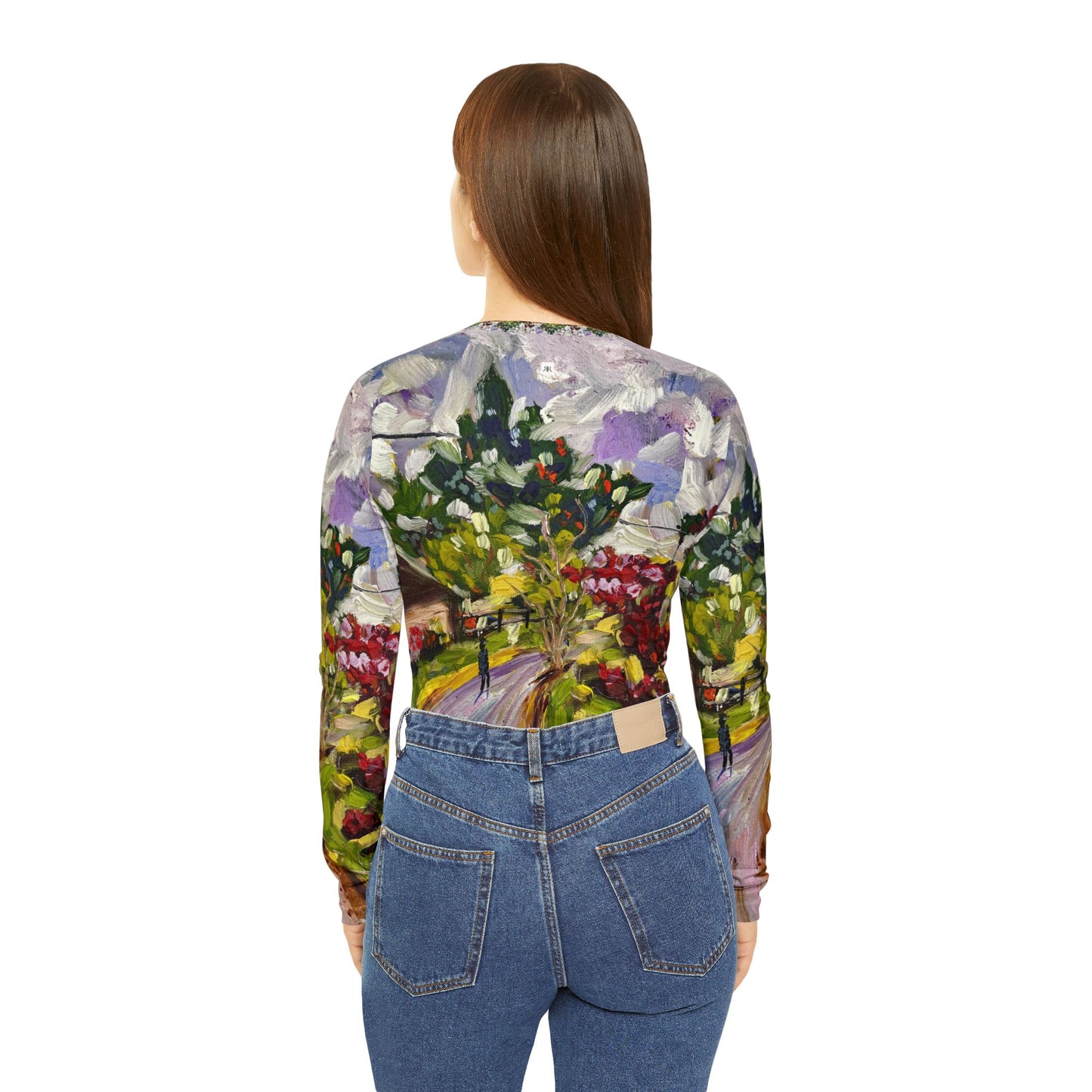 Women's Long Sleeve V-neck Shirt -Dreamy Walk in Churchill