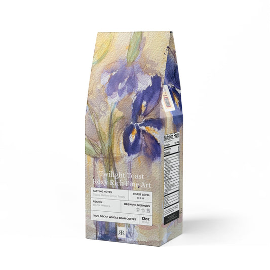 Iris violets-décaféiné après un toast sombre-crépuscule-mélange de café décaféiné