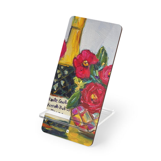 French Bubbles-Champagne and Roses-- Phone Stand