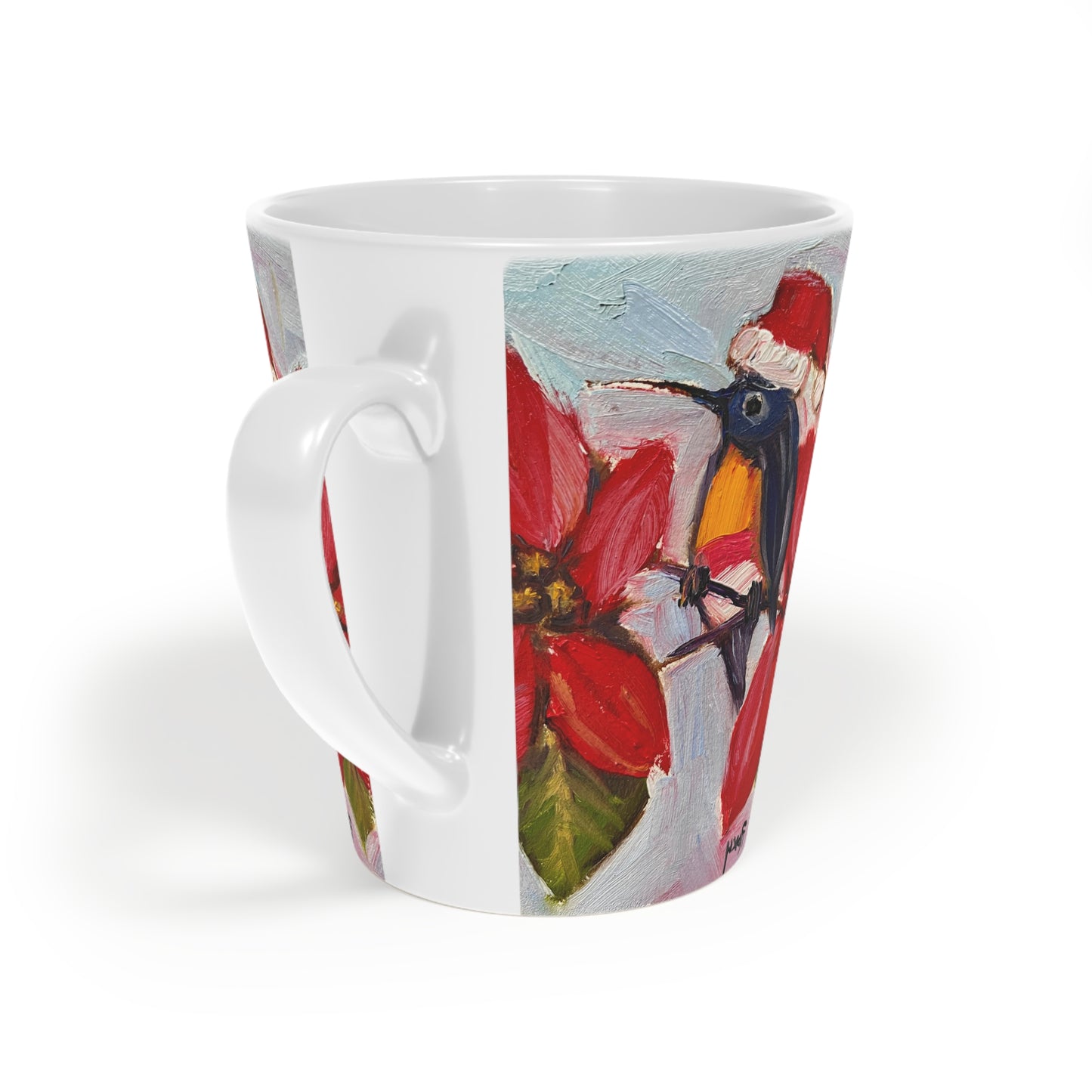 Holiday Hummingbird Latte Mug, 12oz
