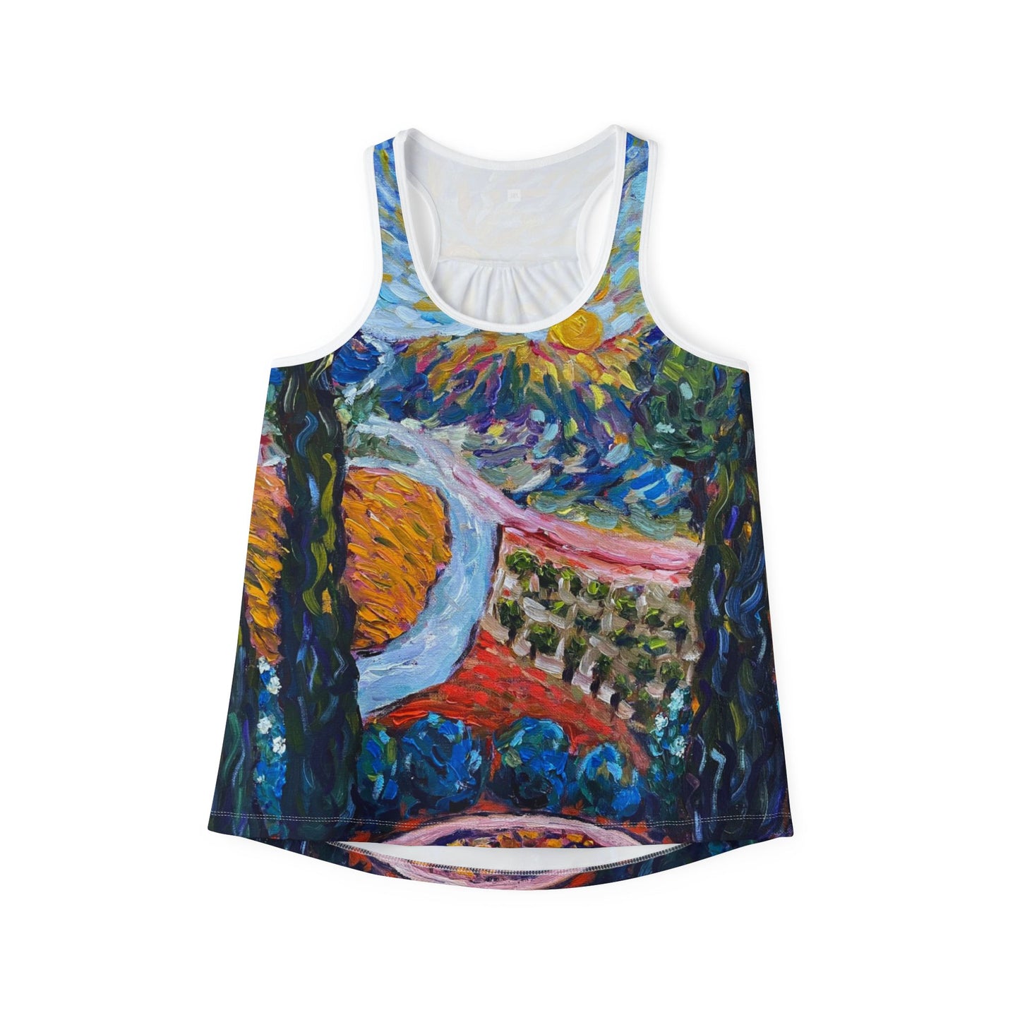 Women's Racerback Tank Top-Sunny Cypresses-Robert Renzoni