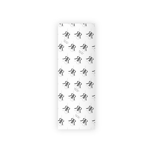 Papel de regalo Roxy Rich Double R con logotipo de pincel para rollos de papel de regalo impresos artísticos, 1 unidad