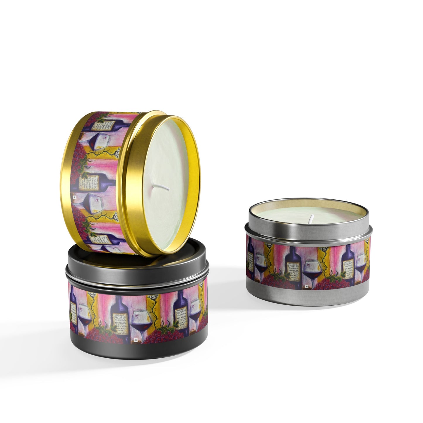 Aeolus GBV Wine & Clique Glass Tin Candle