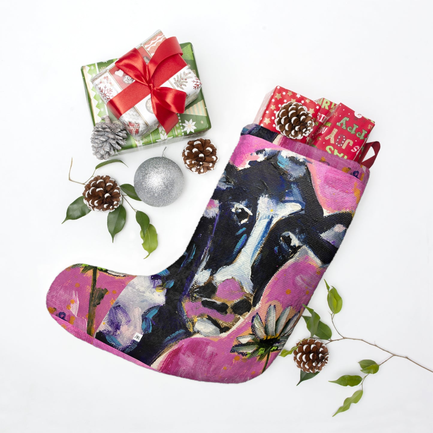 Nellie Cow Christmas Stocking