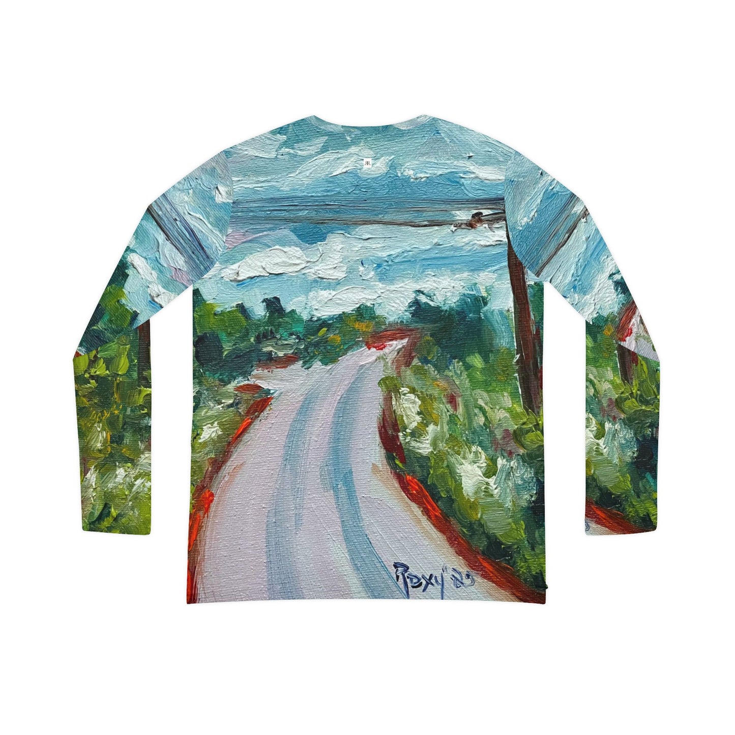 Women's Long Sleeve V-neck Shirt -Road to Tranquility-Cotswolds