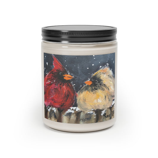 Love at First Flight Cardinals Candle