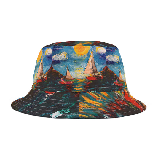 Sunny Sails #2 (Blue) Bucket Hat