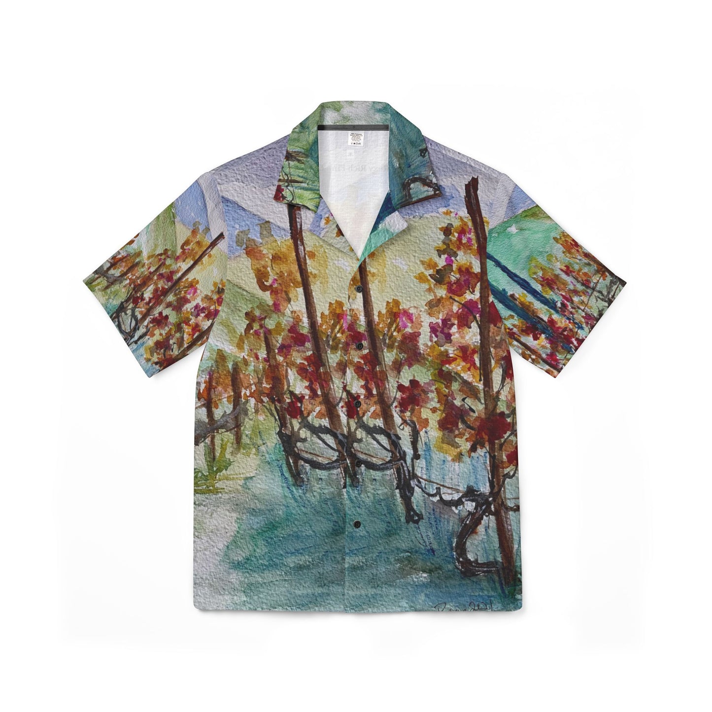 Men's European Fit Hawaiian Camp Shirt -Somerset Vines