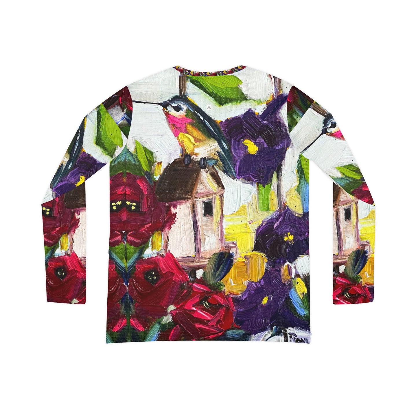 Long Sleeve Shirt-Hummingbird by the Window- V-neck Women's