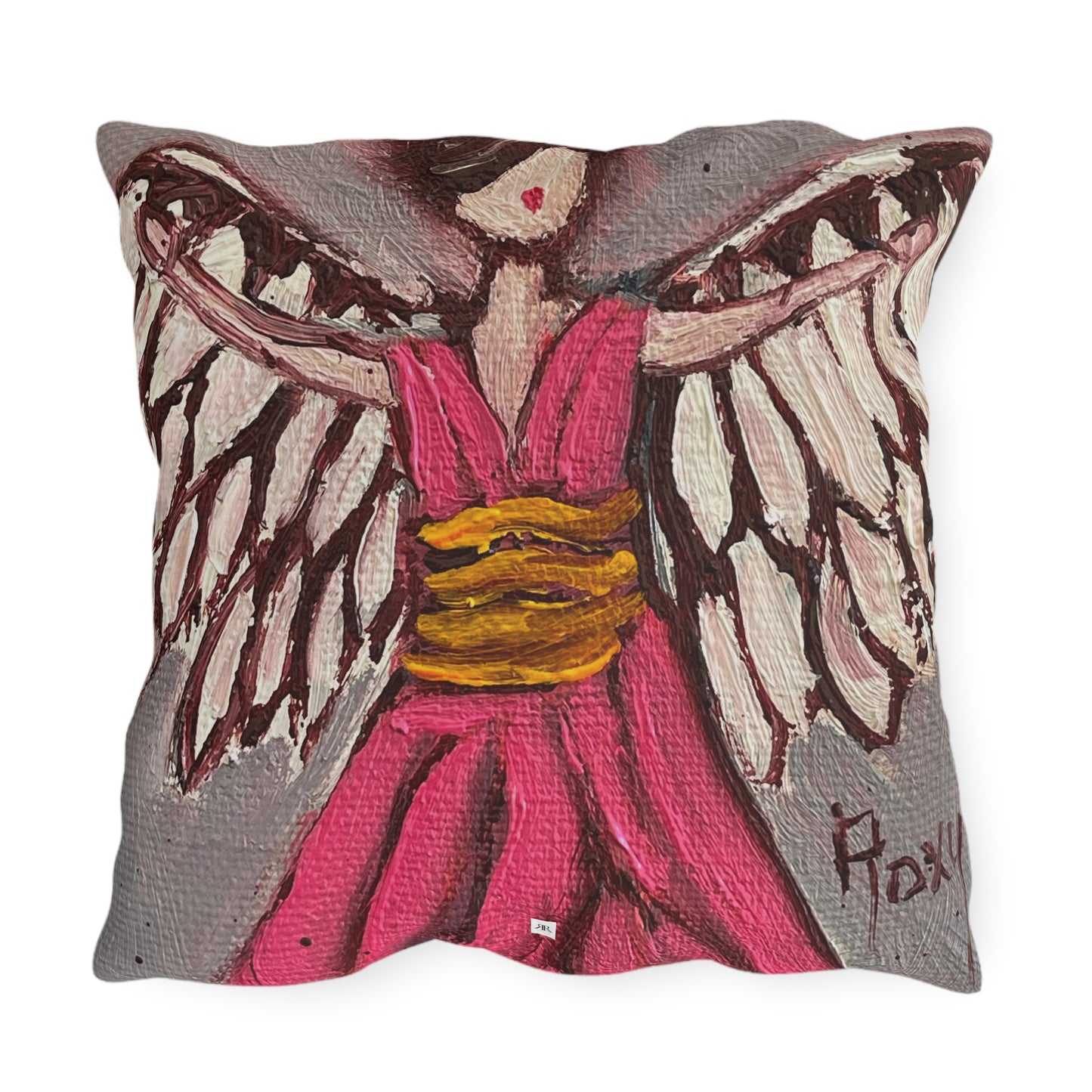 Pink Angel Outdoor Pillows