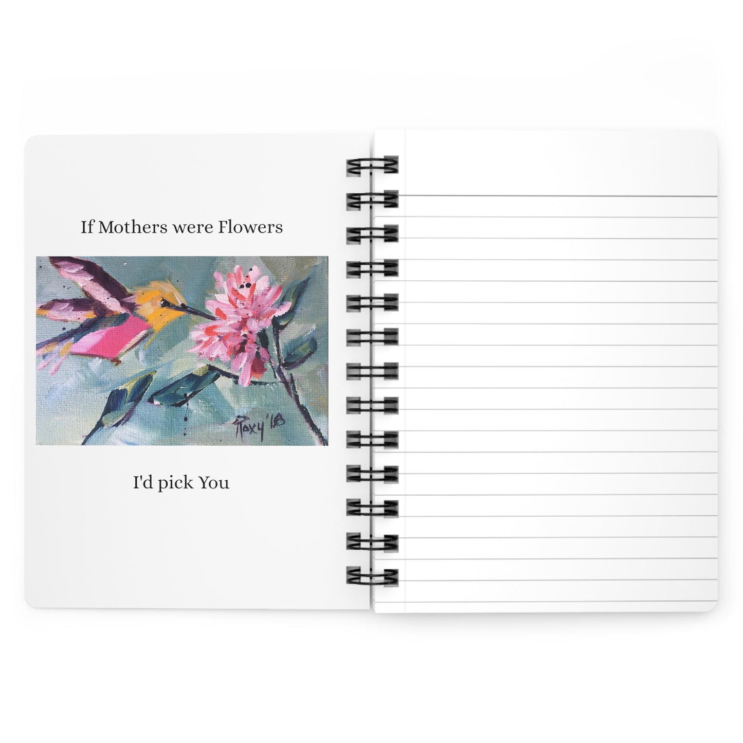 Mom- Hummingbirds-With Sentiments Spiral Bound Journal