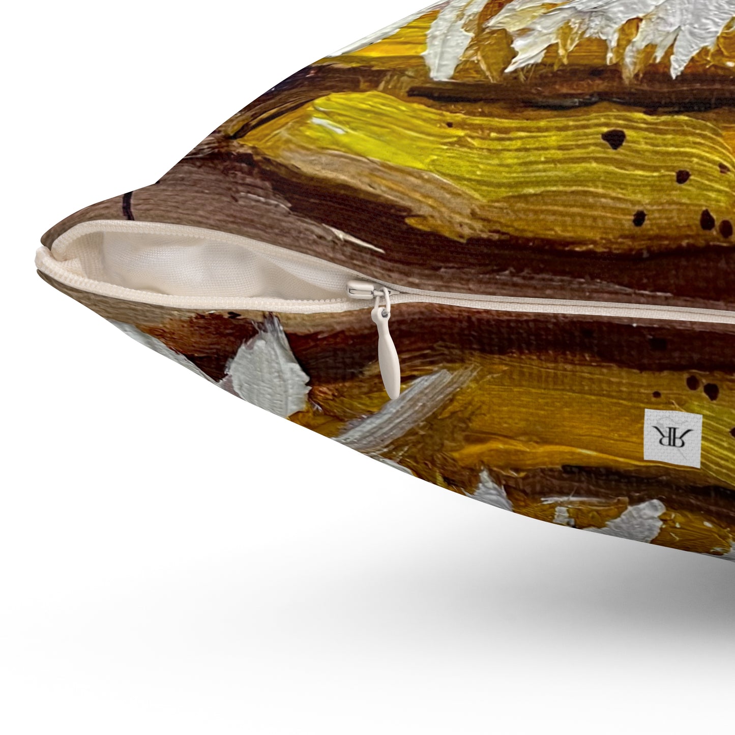 Indoor Spun Polyester Square Pillow-Vase of Dasies