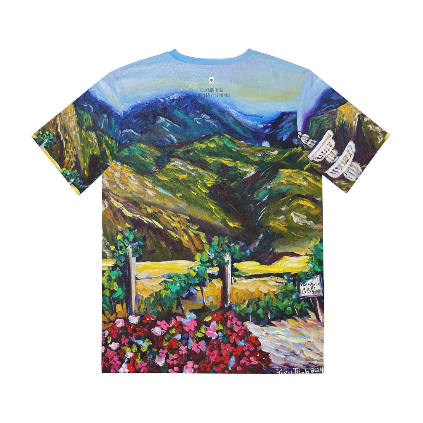 Men's Poly Tee - Fountain Vista- Gershon Bachus Vintners