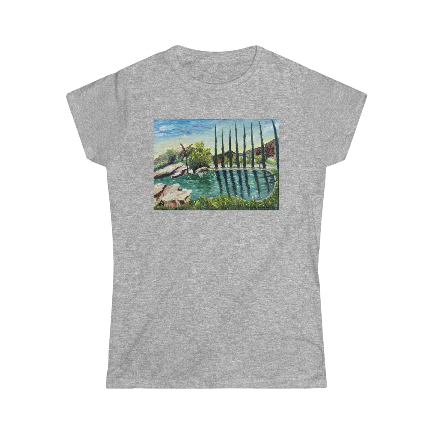 The Pond at Gershon Bachus Vintners T-shirt semi-ajusté softstyle pour femmes