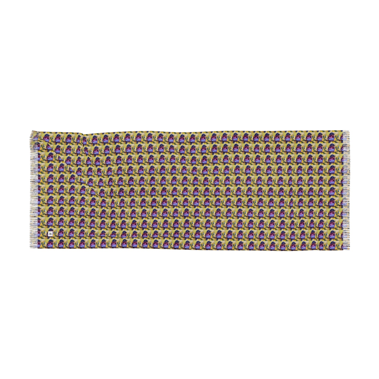 Colorful Scarf — Artistic Lightweight Neck Wrap- Blissful Bluebird