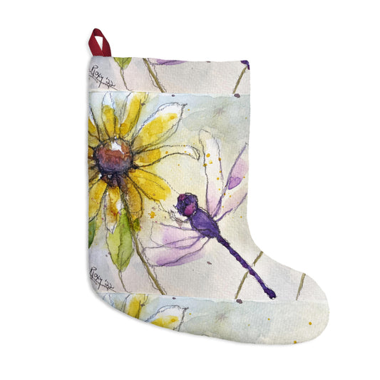 Purple Dragonfly Christmas Stocking