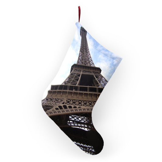 Eiffel Tower Paris Christmas Stocking