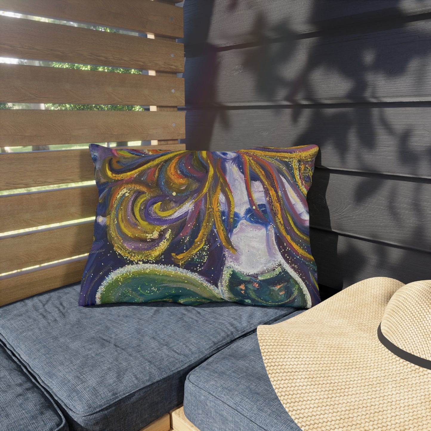 Screaming Siren (Mermaild) Outdoor Pillows