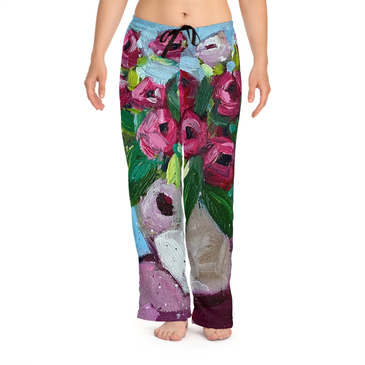 Women's Pajama Pants-Blushing Blooms